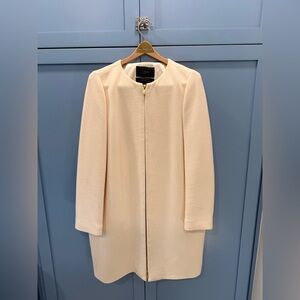 J. Crew Ivory Textured Coat